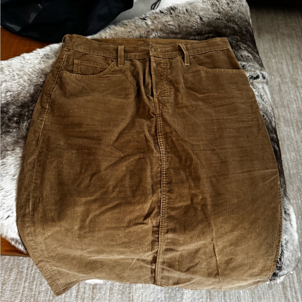 Levi's Brown Corduroy Pencil Skirt